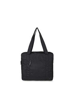 unisex adult luggage only baggallini Packable tote bag, Black, One Size US