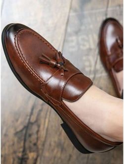 Men Vintage Slip-on Tassel Loafers