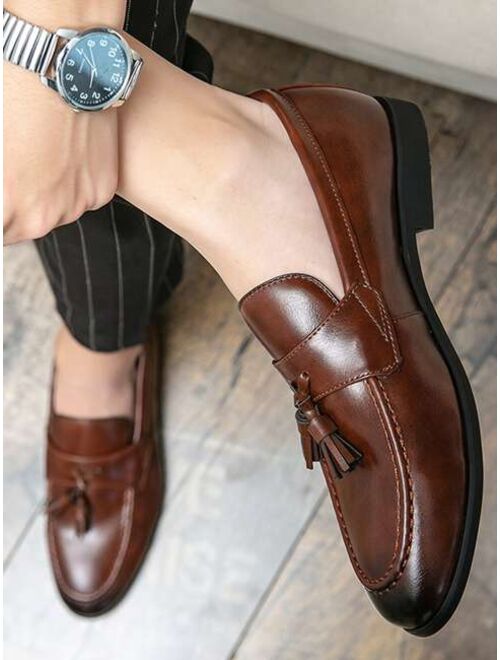 Shein Men Vintage Slip-on Tassel Loafers