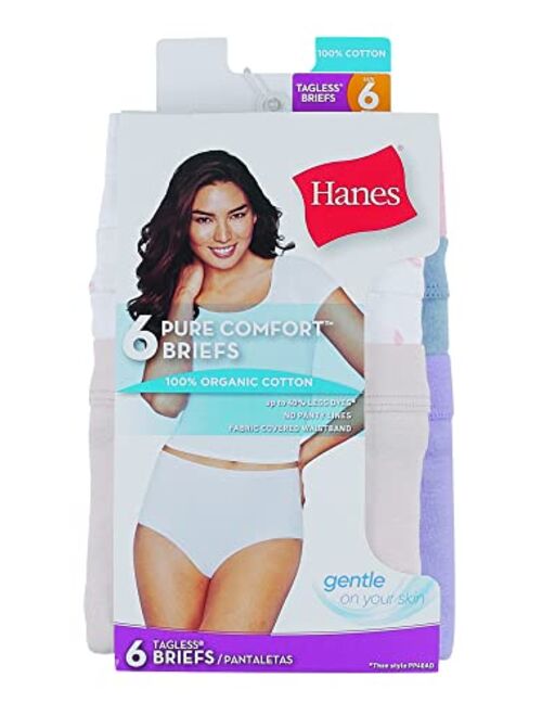 Hanes Women's Pure Comfort Briefs 6-Pack