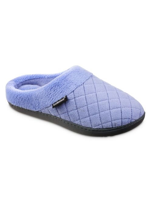 Isotoner Signature Women's Memory Foam Microterry Milly Hoodback Slippers