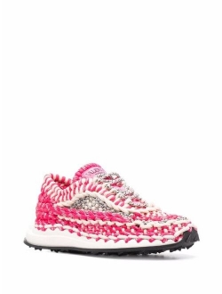 Valentino Garavani Crochet low-top Lace Up Sneakers