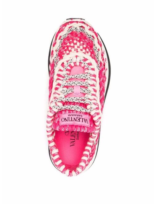 Valentino Garavani Crochet low-top Lace Up Sneakers