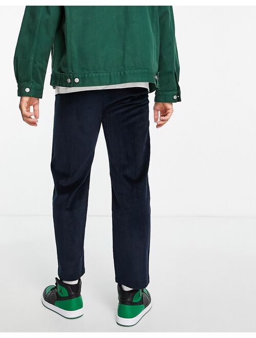 Selected Homme cord pants in loose fit navy