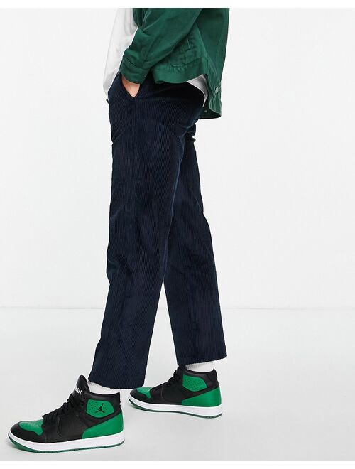 Selected Homme cord pants in loose fit navy