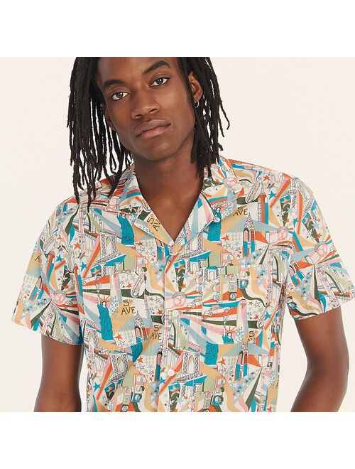 J.Crew Short-sleeve camp-collar shirt in Liberty® print