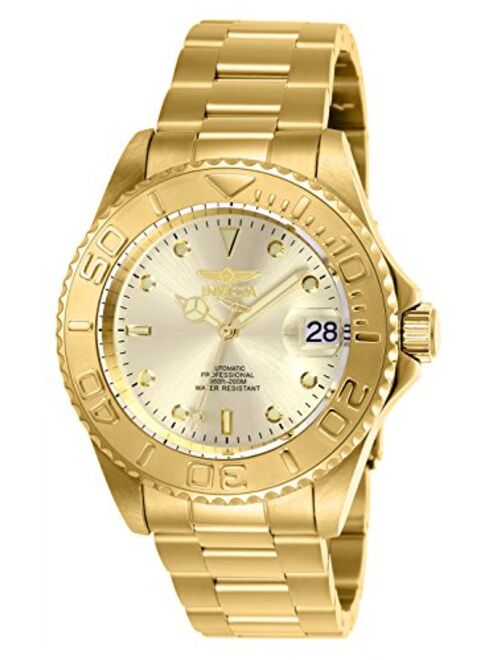 Invicta Men's 40mm Pro Diver Automatic Watch with Stainless Steel Strap, Gold, 20 (Model: 9010OB)