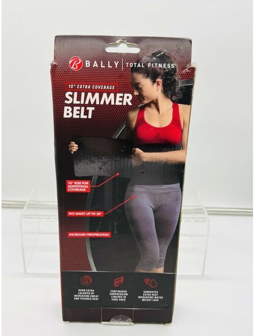Bally Total Fitness Bally Fitness Slimmer Belt Fits Up to 38" Waist Trainer, Burn Calories Trims 10" Wide