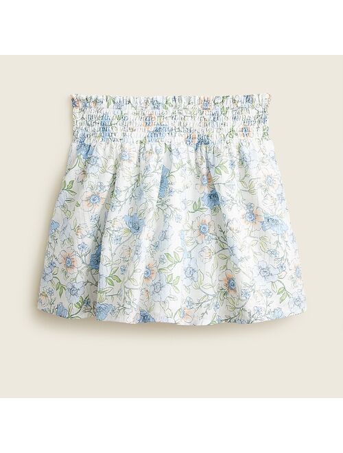 J.Crew Girls' smocked-waist skirt in zinnia floral