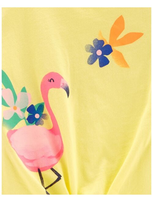 Carter's Toddler Girls 2-Piece Flamingo T-shirt and Shorts Set
