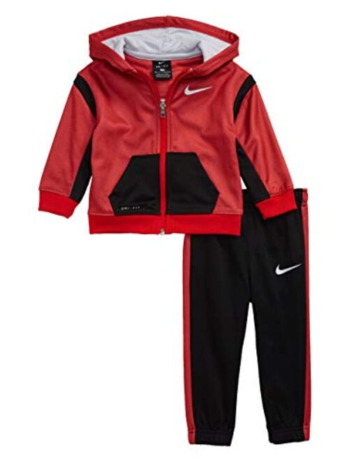 Nike Kids Baby Boy's Therma Full Zip Hoodie and Jogger Pants Two-Piece Set (Toddler)