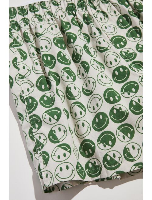 Urban Outfitters Happy Face Allover Print Woven Boxer Short