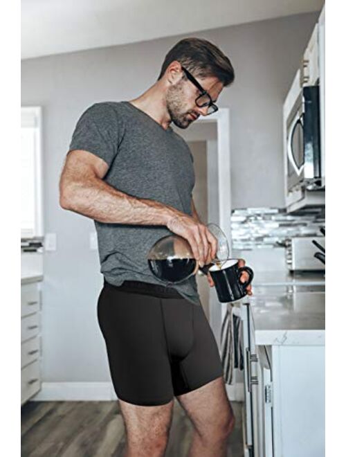 Pair of Thieves Super Fit Men’s Long Leg Boxer Briefs, 3 Pack Underwear, AMZ Exclusive