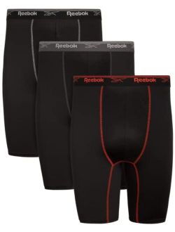 Mens Underwear Big and Tall Long Leg Performance Boxer Briefs (3 Pack)(2XL 4XL)