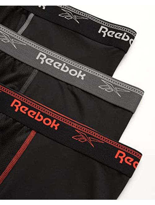 Reebok Men’s Underwear Big and Tall Long Leg Performance Boxer Briefs (3 Pack)(2XL – 4XL)