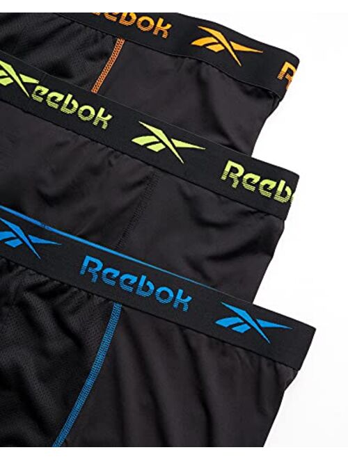Reebok Men’s Underwear Big and Tall Performance Long Leg Boxer Briefs (6 Pack)(2XL – 4XL)