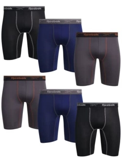 Mens Underwear Long Leg Performance Boxer Briefs (6 Pack)