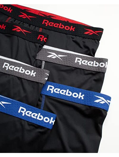 Reebok Men’s Underwear Big and Tall Performance Long Leg Boxer Briefs (6 Pack) (2XL-4XL)
