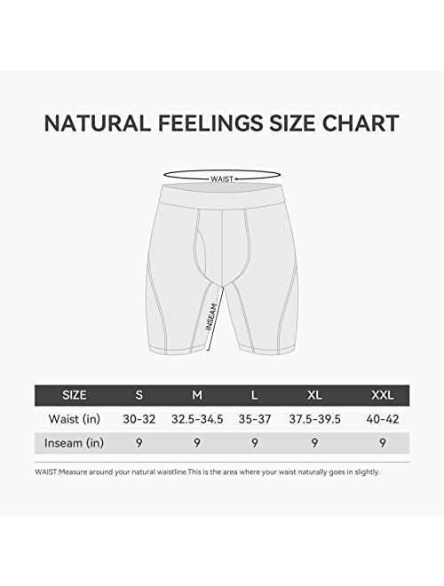 Natural Feelings Mens Underwear Long Leg Boxer Briefs