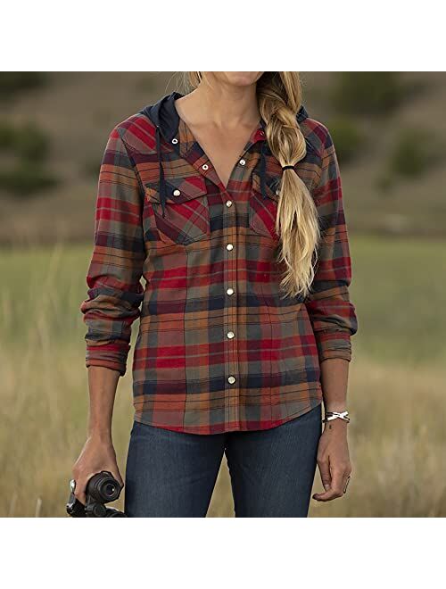 Legendary Whitetails Women's Lumber Jane Hooded Flannel Shirt