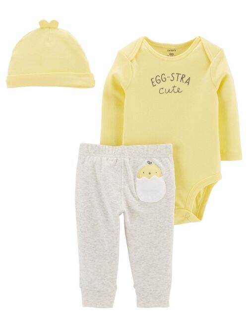 Carter's Baby Boys and Girls 3-Piece Easter Egg Outfit Set
