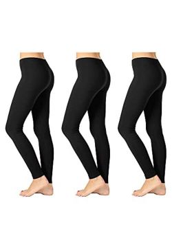 Womens Premium Cotton Full Length Leggings Multi Colors (S-XL)
