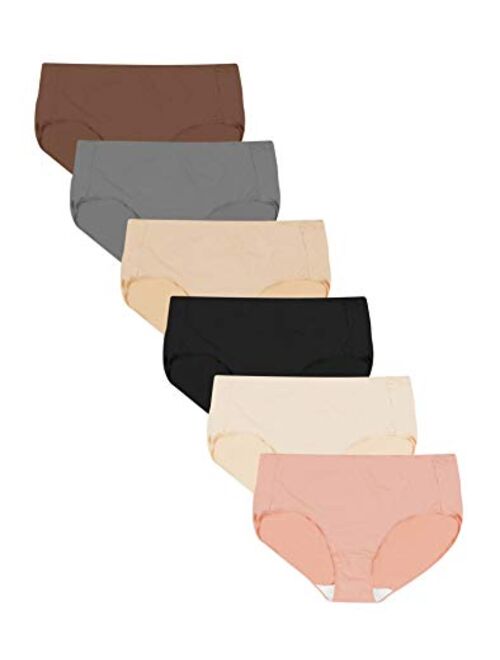 JUST MY SIZE Women's Plus Size Microfiber Brief 6-Pack