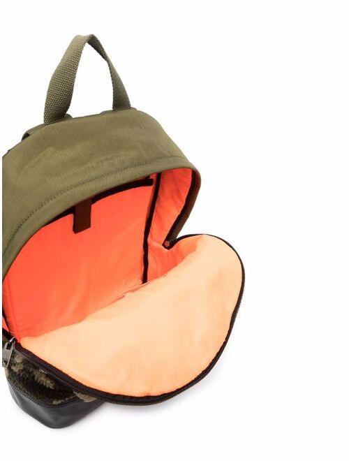 Diesel faux-shearling camouflage backpack