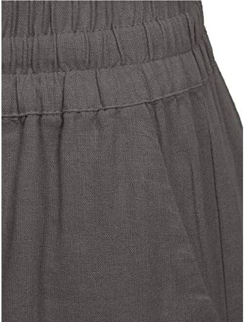 KOGMO Womens Lightweight Linen Shorts with Drawstring (10 Colors)