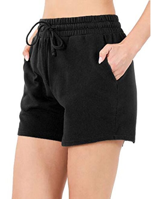 KOGMO Womens Casual Comfy French Terry Cotton Shorts (S-3X)