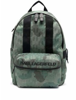 Otto camouflage-print logo backpack