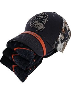 Men's Standard Hat Bundle 1 Black Sock, Big Game Field Camo, One Size