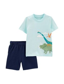 Toddler Boy Carter's Dinosaur Graphic Tee & Shorts Set