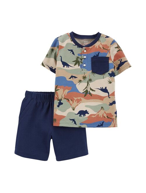 Baby Boy Carter's Dinosaur Jersey Tee & Shorts Set