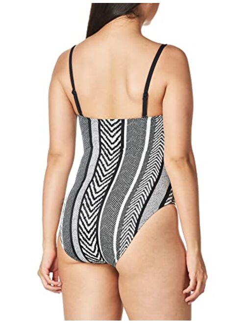 Kenneth Cole New York Women's Bandeau One Piece Swimsuit