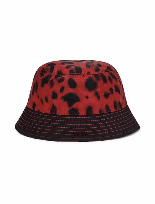 Dolce & Gabbana Kids leopard-print bucket hat