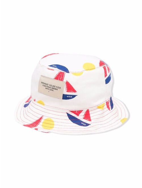 Weekend House Kids. sailor-print bucket hat