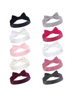 Baby Girl Cotton Headbands, 10 Pack, One Size