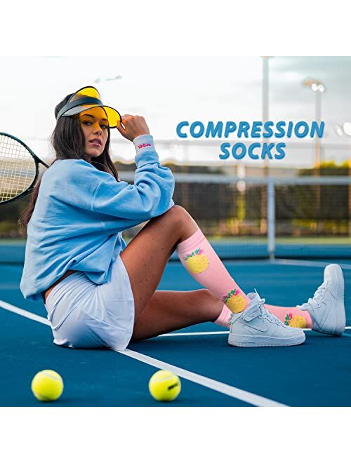 Aoliks Women & Men Compression Socks for Running, Nurse,Travel, Cycling, Athletics 7 pairs Circulation 20-30 mmHg-Best