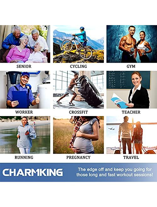 CHARMKING Women & Men Compression Socks for Nurse, Athletic, Running,Cycling circulation (8 Pairs)15-20 mmHg is Best Support for