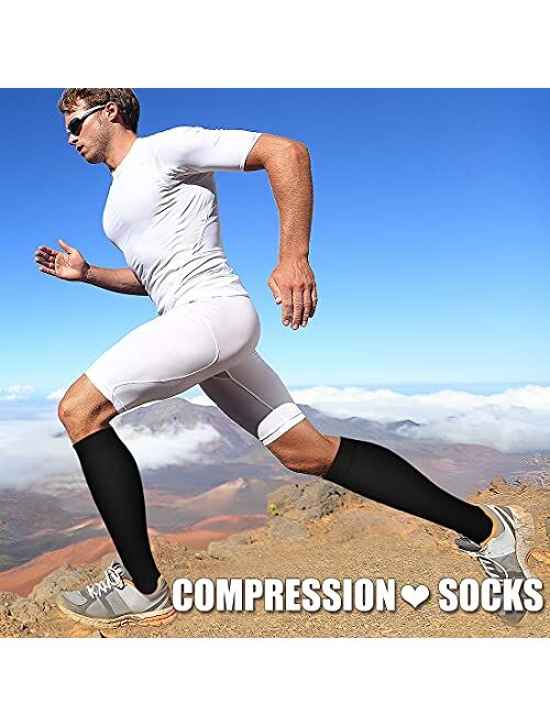 Laite Hebe Medical Compression Sock Best for Nursing, Running, Athletic Sports -Women and Men Circulation (3 Pairs)