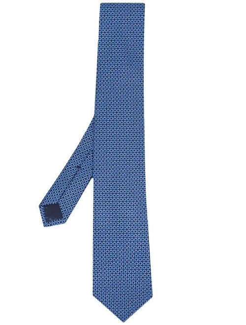 Salvatore Ferragamo Gancini-print silk tie