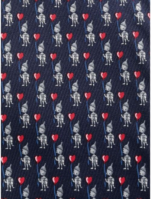 Salvatore Ferragamo motif-print silk tie