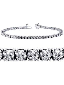 VIP Jewelry Art White Gold Women's Diamond Tennis Bracelet 6 CT TW 4 Prong (F-G color/VS2-SI1 Clarity)