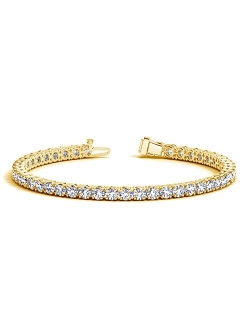 Because Faith Is Forever 14K White Gold Diamond Tennis Bracelet 4 Prong Luxury Collection (H/I Color VS1/VS2 Clarity)
