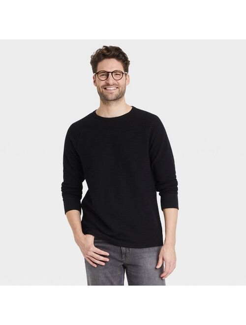 Men's Long Sleeve Textured T-Shirt - Goodfellow & Co™