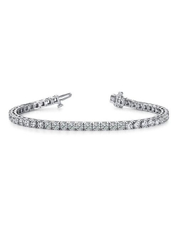 Because Faith Is Forever 14K White Gold Diamond Tennis Bracelet 4 Prong Value Plus Collection