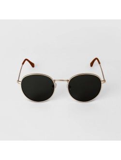 Men's Round Metal Sunglasses - Goodfellow & Co Gold