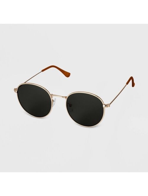 Men's Round Metal Sunglasses - Goodfellow & Co™ Gold