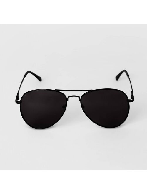 Men's Aviator Metal Sunglasses - Goodfellow & Co™ Black